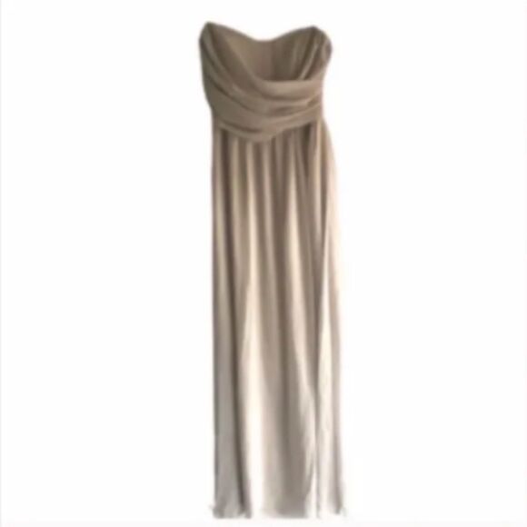 Women’s Lulu’s Grey Strapless Formal Dress - Picture 1 of 8